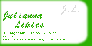 julianna lipics business card